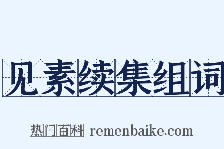 见素续集组词是什么意思的图片